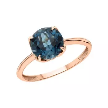 Золотое кольцо с топазами природными