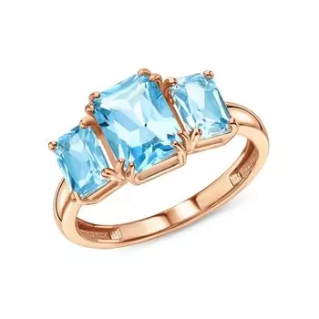 Золотое кольцо с топазами природными