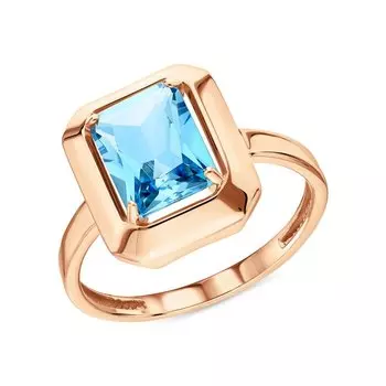 Золотое кольцо с топазом природным