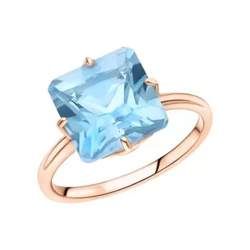 Золотое кольцо с топазом природным