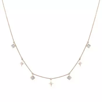 Золотое колье с бриллиантами природными