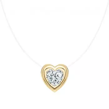 Золотое колье с фианитами