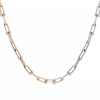 Золотое колье с фианитами