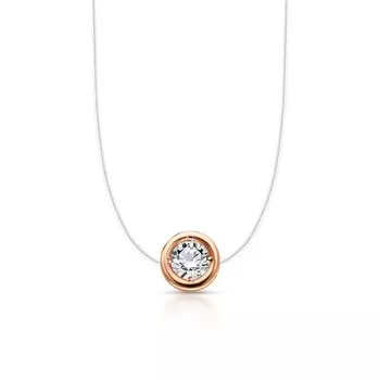 Золотое колье с фианитом