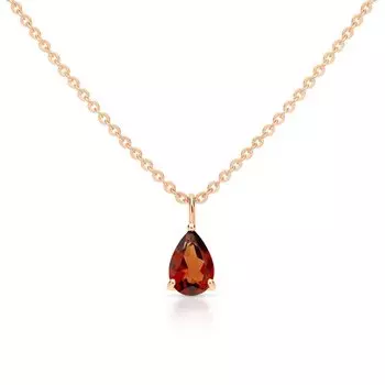 Золотое колье с гранатом