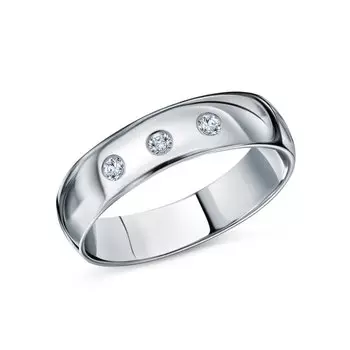 Золотое обручальное кольцо с бриллиантами