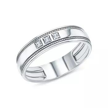 Золотое обручальное кольцо с бриллиантами