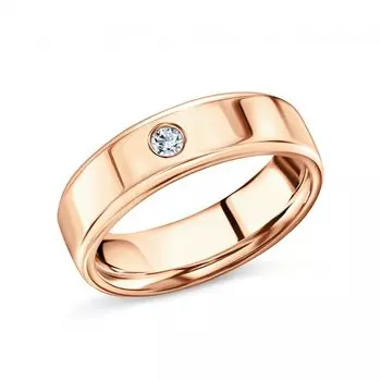 Золотое обручальное кольцо с бриллиантами