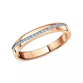 Золотое обручальное кольцо с бриллиантами