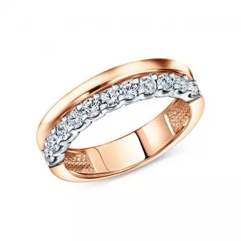 Золотое обручальное кольцо с бриллиантами