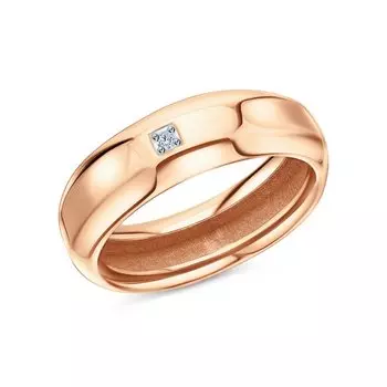 Золотое обручальное кольцо с бриллиантами