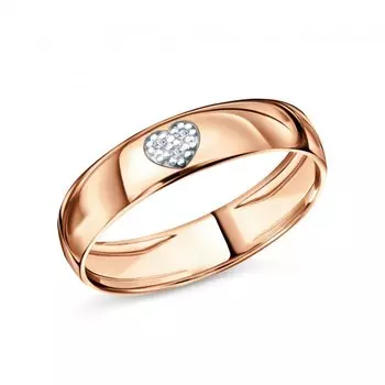 Золотое обручальное кольцо с бриллиантами