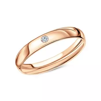 Золотое обручальное кольцо с бриллиантами