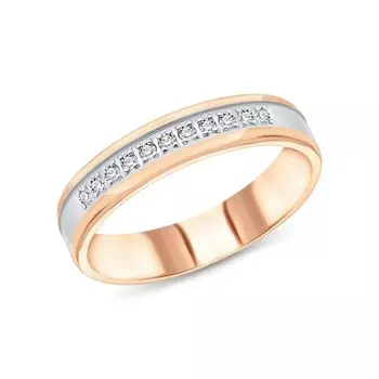 Золотое обручальное кольцо с бриллиантами