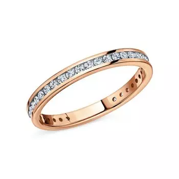 Золотое обручальное кольцо с бриллиантами