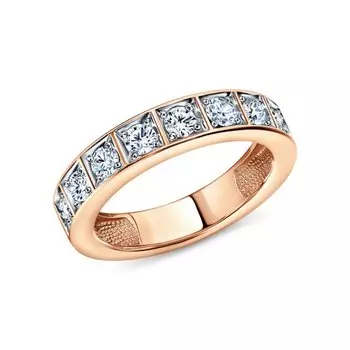 Золотое обручальное кольцо с бриллиантами