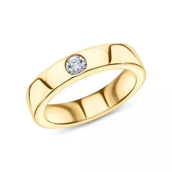 Золотое обручальное кольцо с бриллиантами