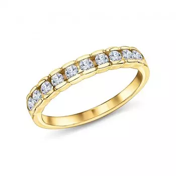 Золотое обручальное кольцо с бриллиантами