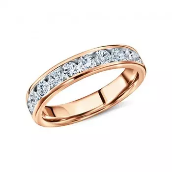 Золотое обручальное кольцо с бриллиантами