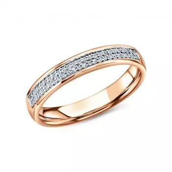 Золотое обручальное кольцо с бриллиантами