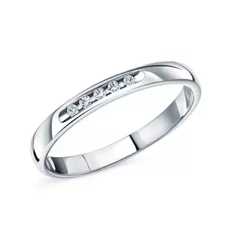 Золотое обручальное кольцо с бриллиантами