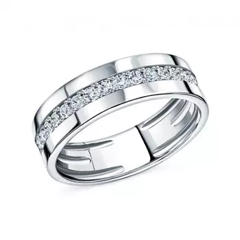 Золотое обручальное кольцо с бриллиантами