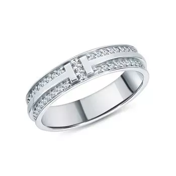 Золотое обручальное кольцо с бриллиантами