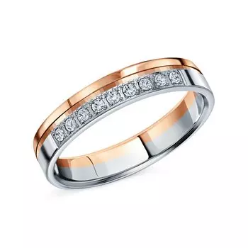 Золотое обручальное кольцо с бриллиантами