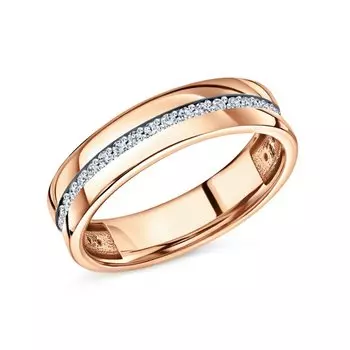 Золотое обручальное кольцо с бриллиантами