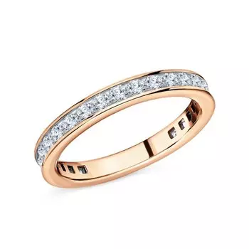 Золотое обручальное кольцо с бриллиантами