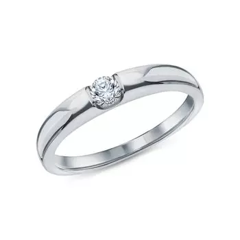 Золотое обручальное кольцо с бриллиантом