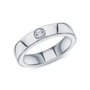 Золотое обручальное кольцо с бриллиантом