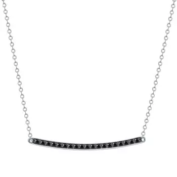 Золотое шейное украшение с бриллиантами чёрными природными