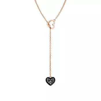 Золотое шейное украшение с бриллиантами коньячными природными