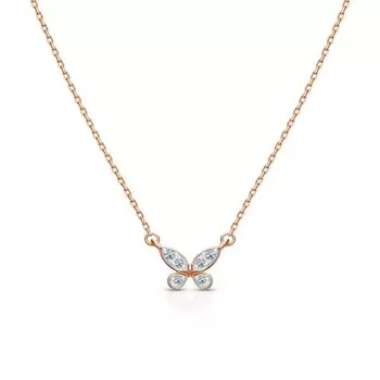 Золотое шейное украшение с бриллиантами природными