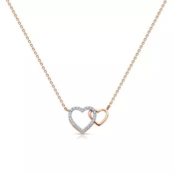 Золотое шейное украшение с бриллиантами природными