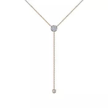 Золотое шейное украшение с бриллиантами природными