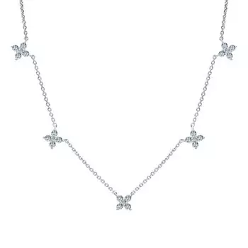 Золотое шейное украшение с бриллиантами природными