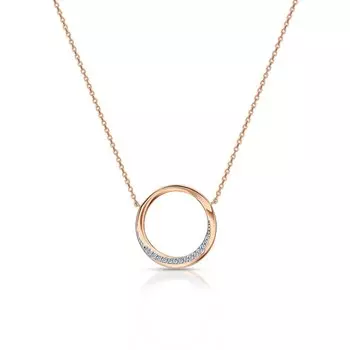 Золотое шейное украшение с бриллиантами природными