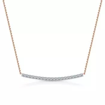 Золотое шейное украшение с бриллиантами выращенными