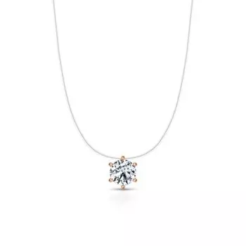 Золотое шейное украшение с фианитами