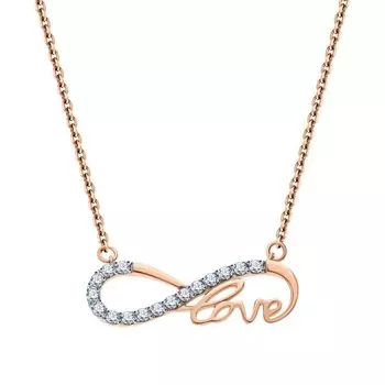 Золотое шейное украшение с фианитами