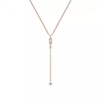 Золотое шейное украшение с фианитами