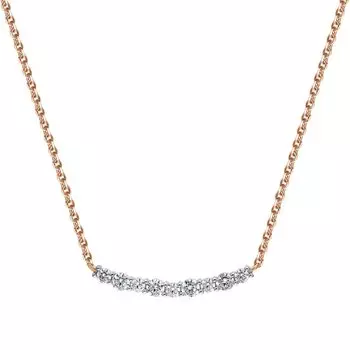 Золотое шейное украшение с фианитами