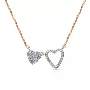 Золотое шейное украшение с фианитами