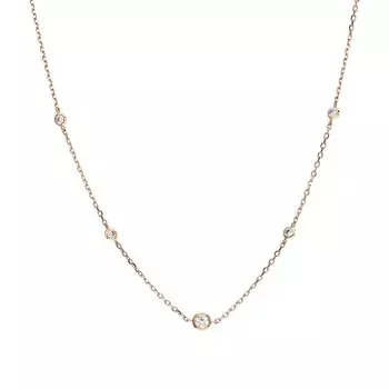 Золотое шейное украшение с фианитами