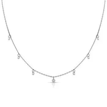 Золотое шейное украшение с фианитами