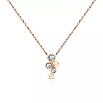 Золотое шейное украшение с фианитами