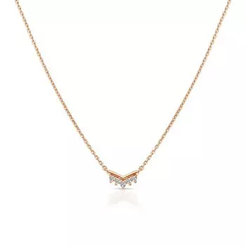 Золотое шейное украшение с фианитами