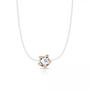 Золотое шейное украшение с фианитами